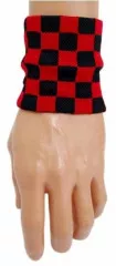 Schweißband Schachmuster Rot