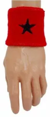 Rotes Schweißband Mit Schwarzem Stern