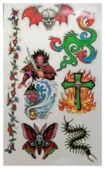 Tattoo Sticker Skull With Wings