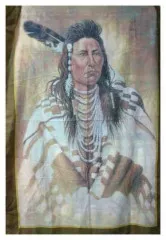 Poster Flag Red Indian