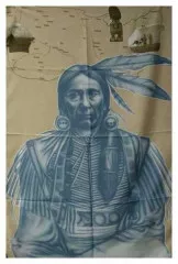 Poster Flag Red Indian