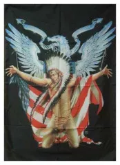 Poster Flag Red Indian
