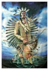 Poster Flag Red Indian