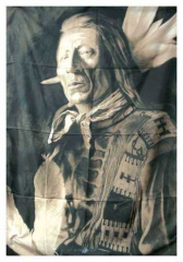 Poster Flag Red Indian