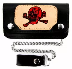 Biker Geldbörse Red Skull